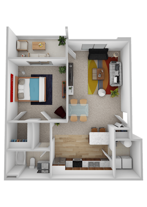 Floor Plans of Prairiewood Apartments and Townhomes in North Sioux City, SD